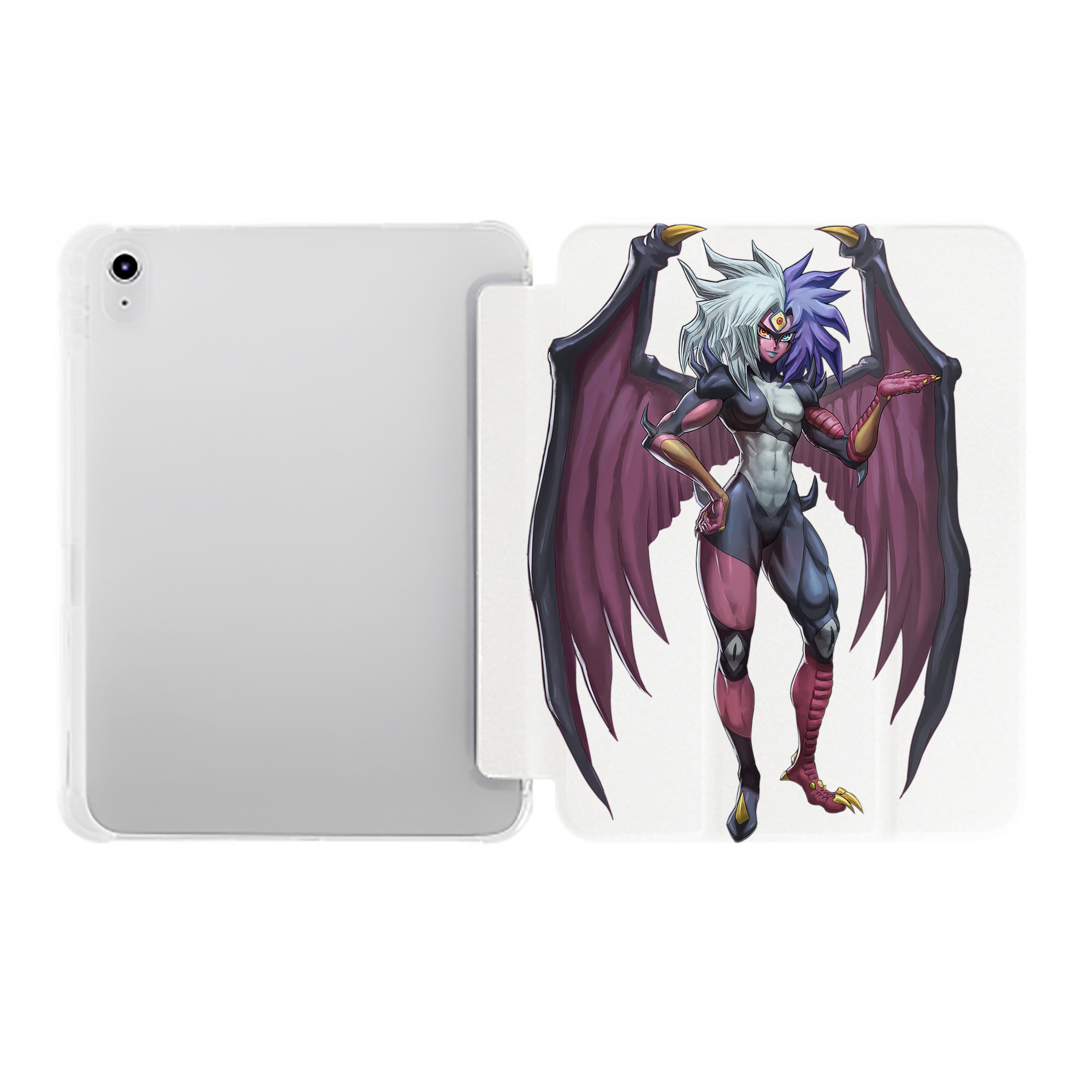 （画像用） 遊☆戯☆王 Yu-Gi-Oh! IPad ケース ペン収納付き 三つ折りスタンド PUレザー×シリコン 対応機種9.5/10.5/10.9インチ